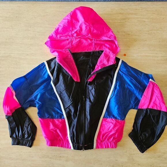 Weissman NWOT child small medium dance costume hip hop color block crop top - Picture 1 of 5